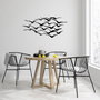 Wallity Herd Of Birds Escultura de pared de metal Negra